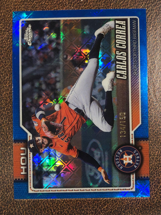 Carlos Correa - 2026 Topps Chrome Logofractor - BLUE /150 - Astros