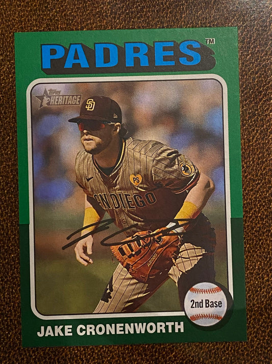 Jake Cronenworth - 2024 Topps Heritage High Number - Green Border - Padres