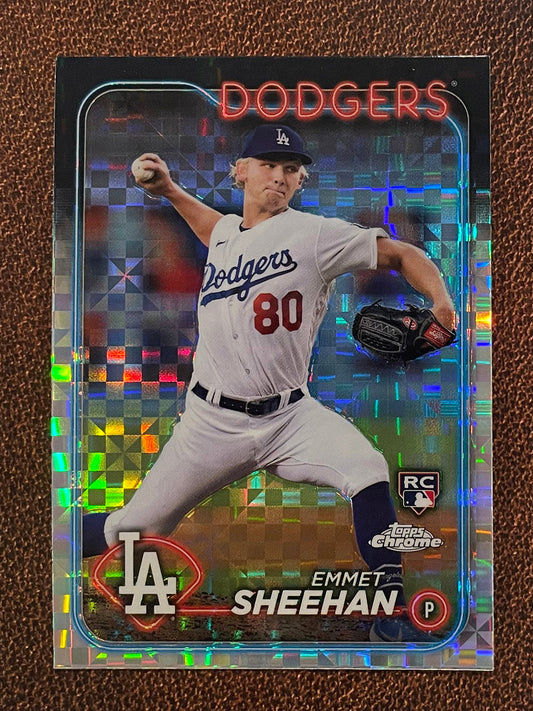 Emmet Sheehan - 2024 Topps Chrome - XFractor - Dodgers