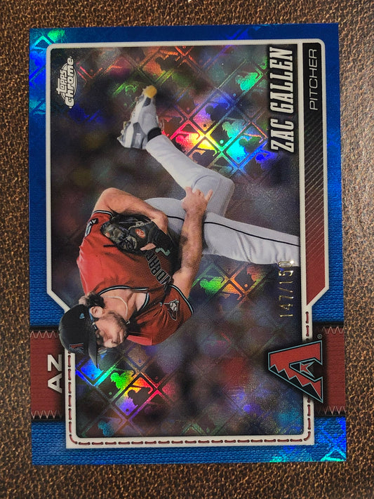 Zac Gallen - 2026 Topps Chrome Logofractor - BLUE /150 - Diamondbacks
