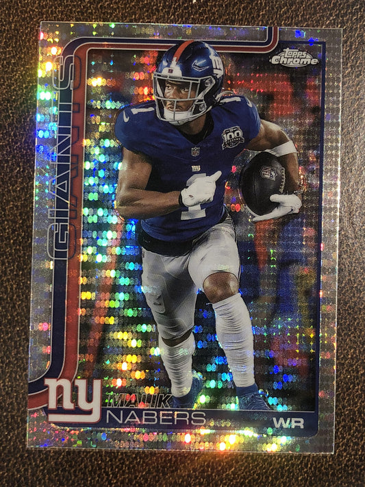 Malik Nabers - 2025 Topps Chrome - Prizm Refractor - Giants