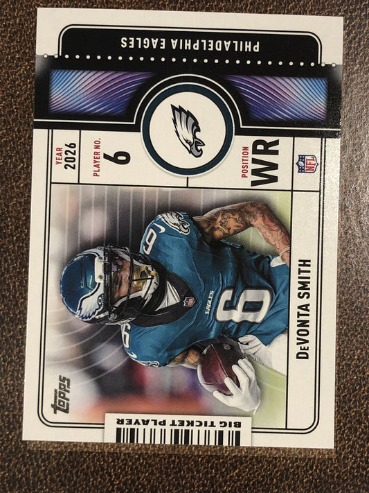 DeVonta Smith - 2026 Topps Flagship - Big Ticket Player Insert - Eagles