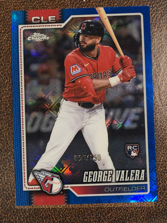 George Valera - 2026 Topps Chrome Logofractor - BLUE /150 - Guardians