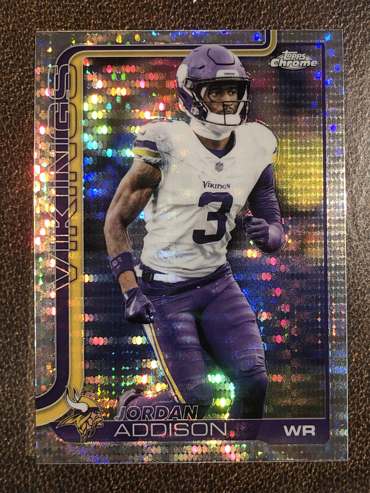 Jordan Addison - 2025 Topps Chrome - Prizm Refractor - Vikings