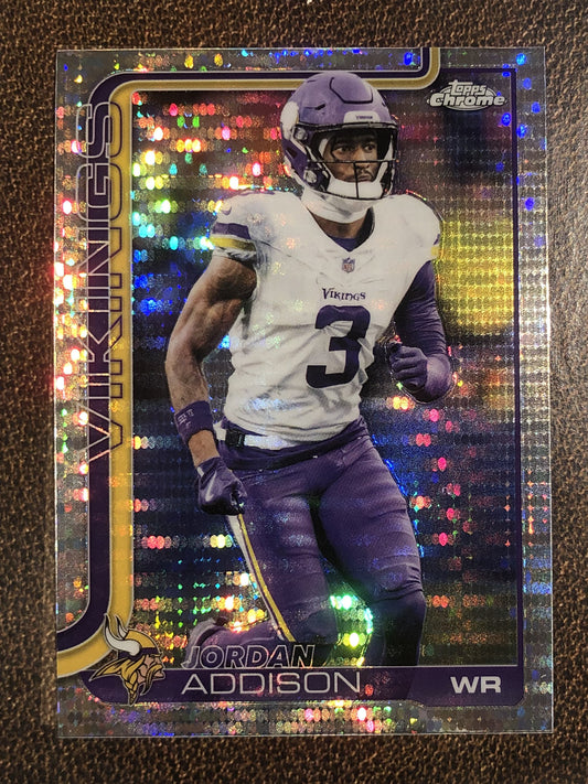 Jordan Addison - 2025 Topps Chrome - Prizm Refractor - Vikings