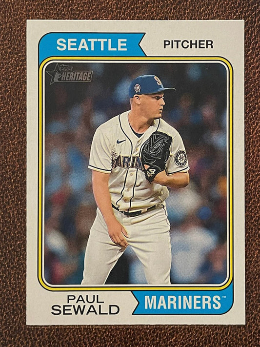 Paul Sewald - 2023 Topps Heritage - Short Print - Mariners