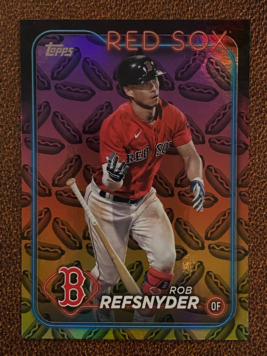 Rob Refsnyder - 2024 Topps Series 2 - Hot Dog Parallel - Red Sox