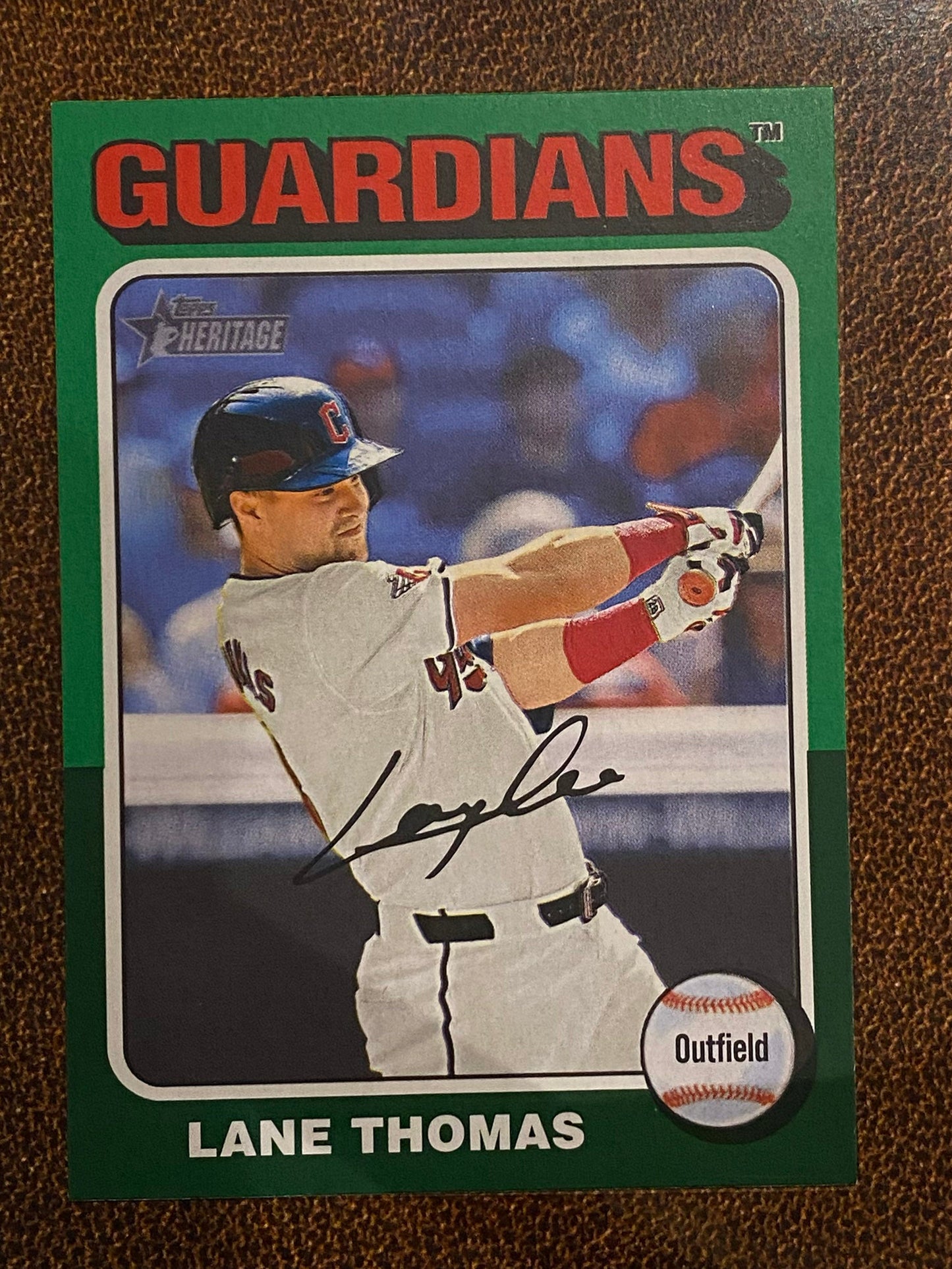 Lane Thomas - 2024 Topps Heritage High Number - Green Border - Nationals
