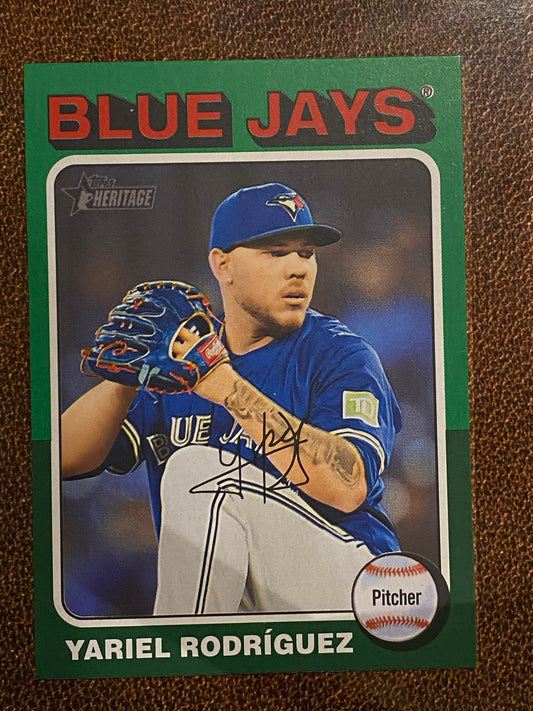 Yariel Rodriguez - 2024 Topps Heritage High Number - Green Border - Blue Jays