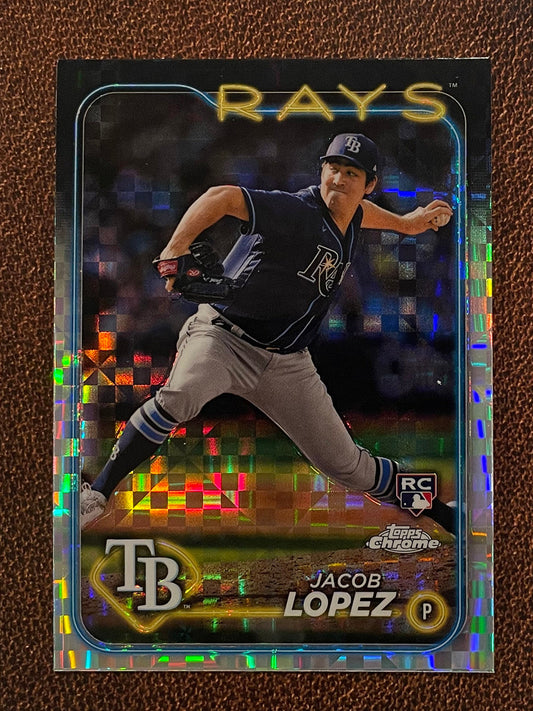 Jacob Lopez - 2024 Topps Chrome - XFractor - Rays