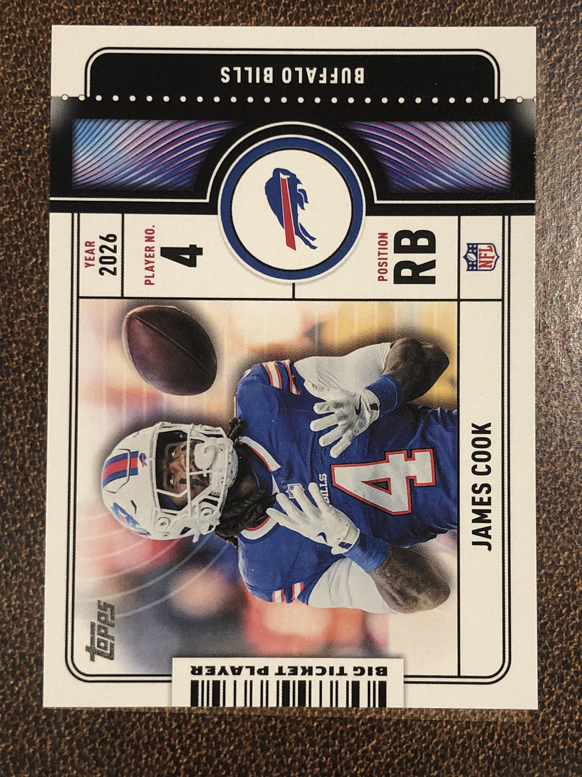 James Cook - 2026 Topps Flagship - Big Ticket Player Insert - Bills
