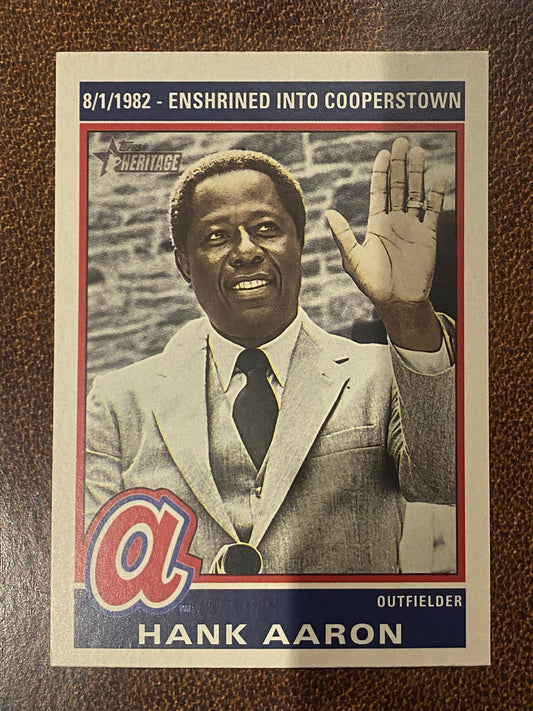 Hank Aaron - 2025 Topps Heritage High Number - 1976 Retires (#76-R5) - Brewers