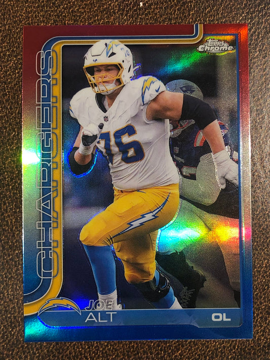 Joe Alt - 2025 Topps Chrome - Red, White and Blue Refractor - Chargers