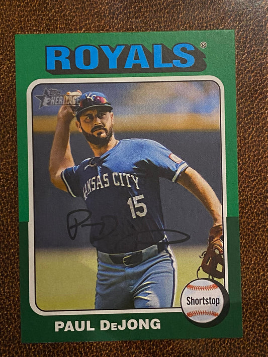 Paul DeJong - 2024 Topps Heritage High Number - Green Border - Royals