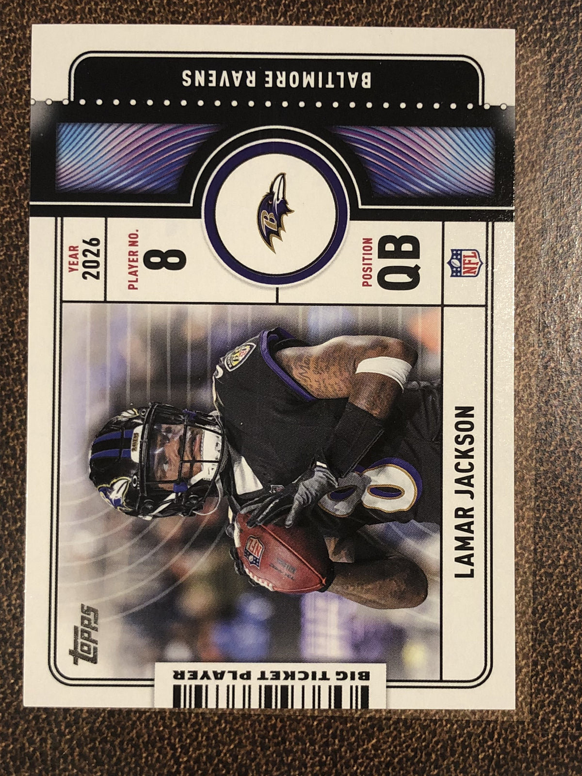 Lamar Jackson - 2026 Topps Flagship - Big Ticket Player Insert - Ravens