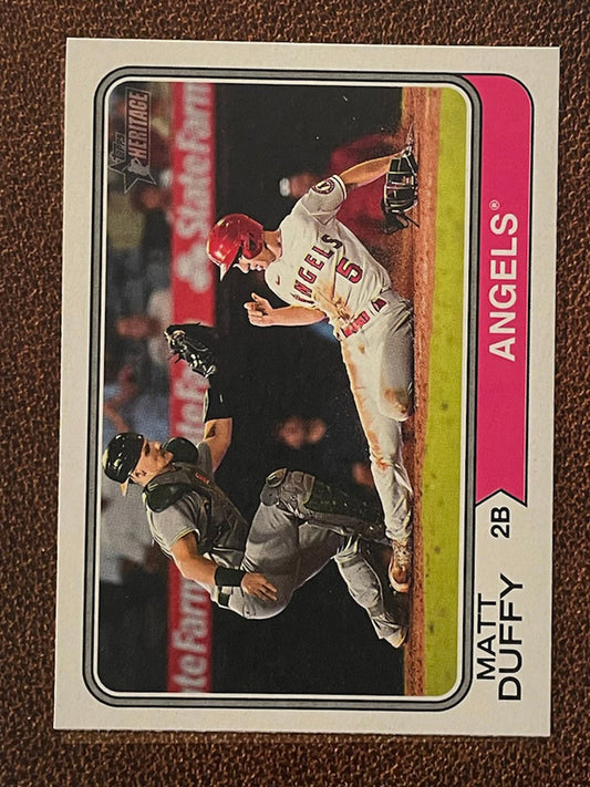 Matt Duffy - 2023 Topps Heritage - Short Print - Angels