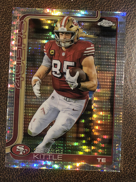 George Kittle - 2025 Topps Chrome - Prizm Refractor - 49ers