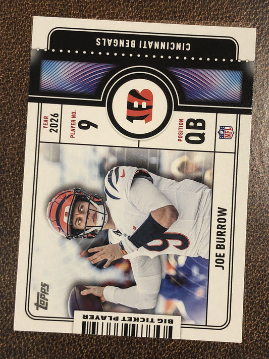 Joe Burrow - 2026 Topps Flagship - Big Ticket Player Insert - Bengals