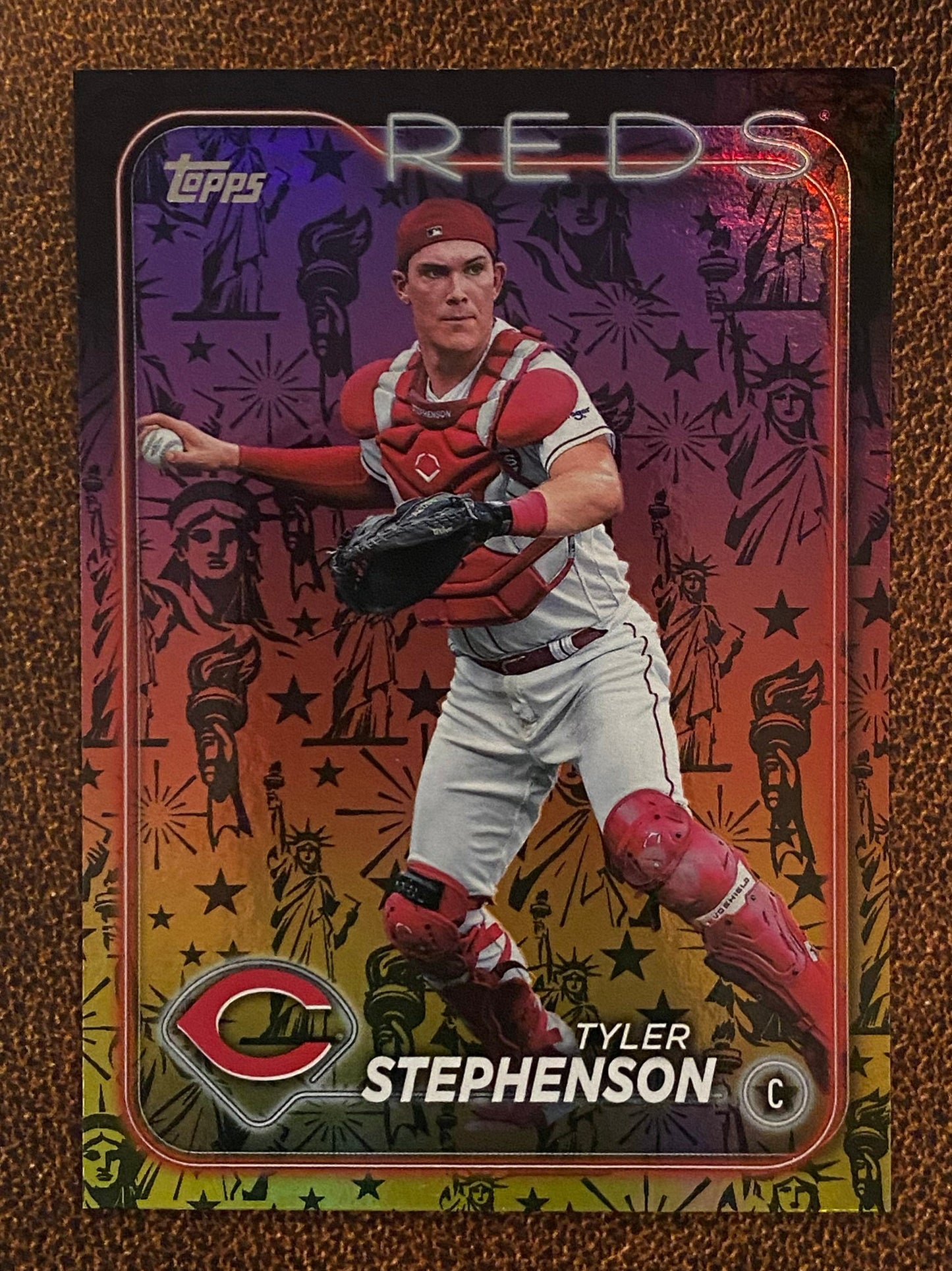 Tyler Stephenson - 2024 Topps Series 2 - Statue of Liberty Parallel - Reds