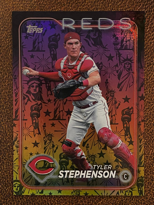 Tyler Stephenson - 2024 Topps Series 2 - Statue of Liberty Parallel - Reds