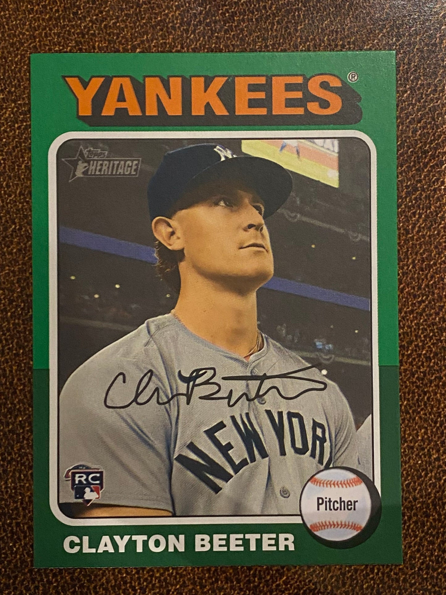 Clayton Beeter - 2024 Topps Heritage High Number - Green Border - Yankees