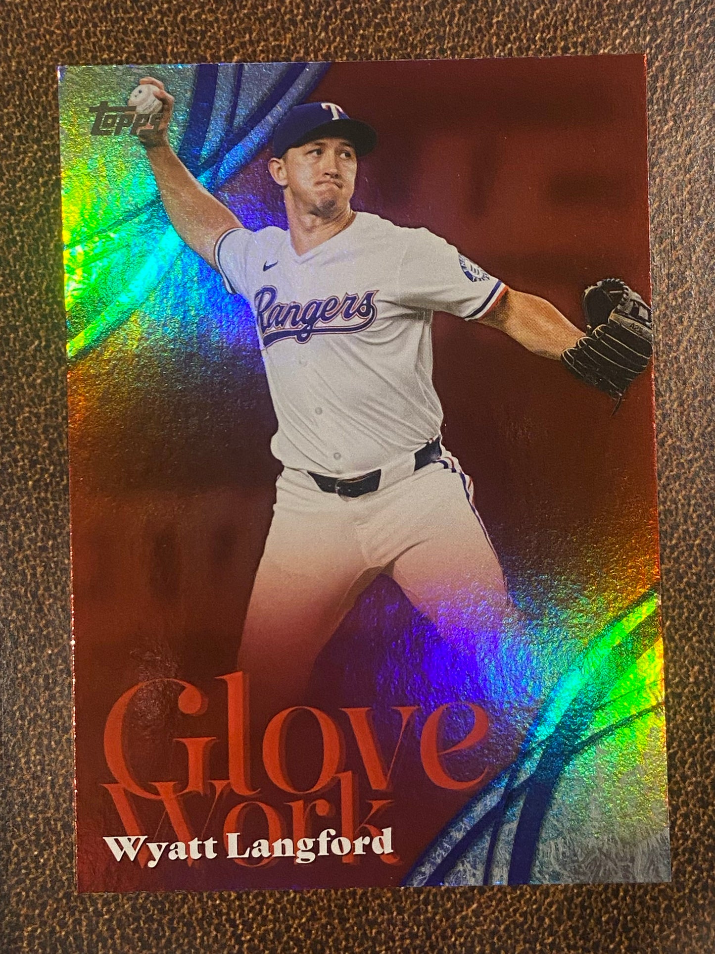 Wyatt Langford - 2026 Topps Series 2 - Glove Work - Rangers