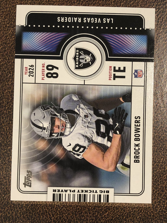 Brock Bowers - 2026 Topps Flagship - Big Ticket Player Insert - Raiders
