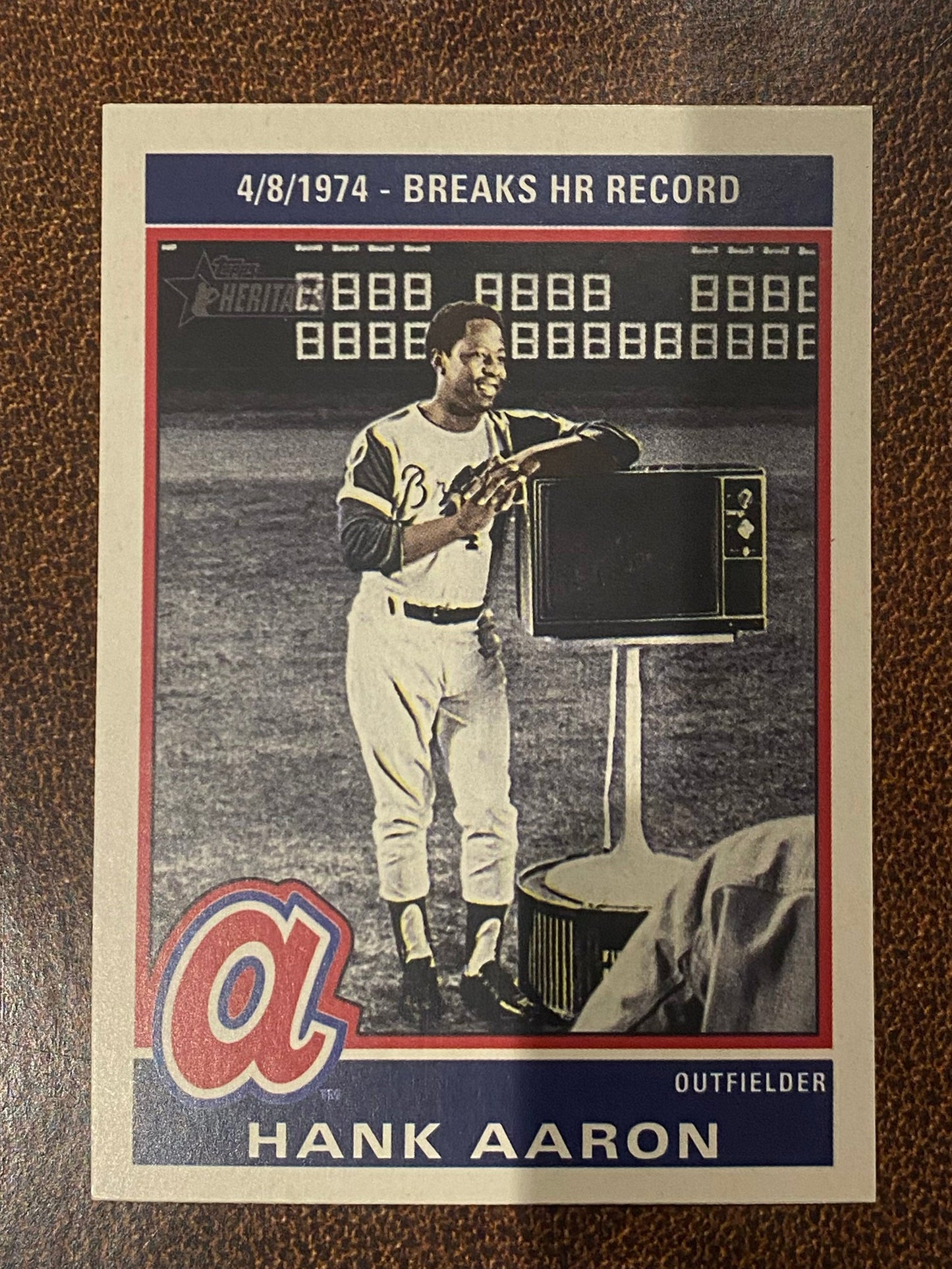 Hank Aaron - 2025 Topps Heritage High Number - 1976 Retires (#76-R3) - Brewers