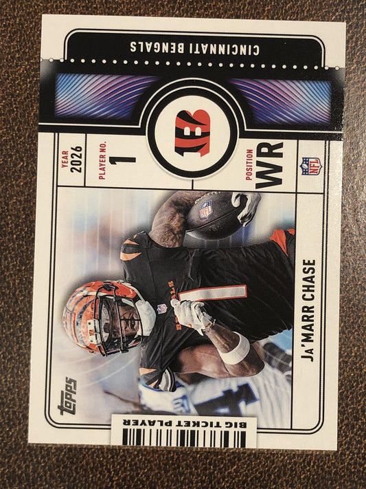Ja'Marr Chase - 2026 Topps Flagship - Big Ticket Player Insert - Bengals