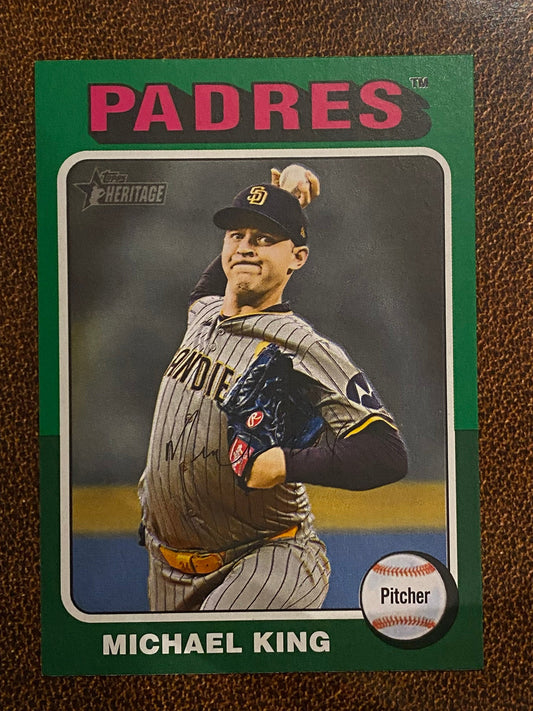 Michael King - 2024 Topps Heritage High Number - Green Border - Padres