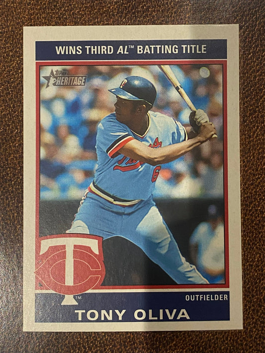 Tony Oliva - 2025 Topps Heritage High Number - 1976 Retires (#76-R14) - Twins