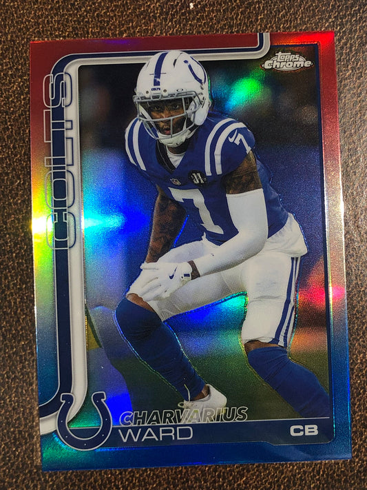 Charvarius Ward - 2025 Topps Chrome - Red, White and Blue Refractor - Colts