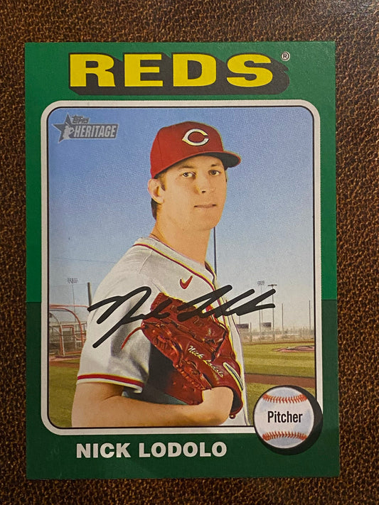 Nick Lodolo - 2024 Topps Heritage High Number - Green Border - Reds