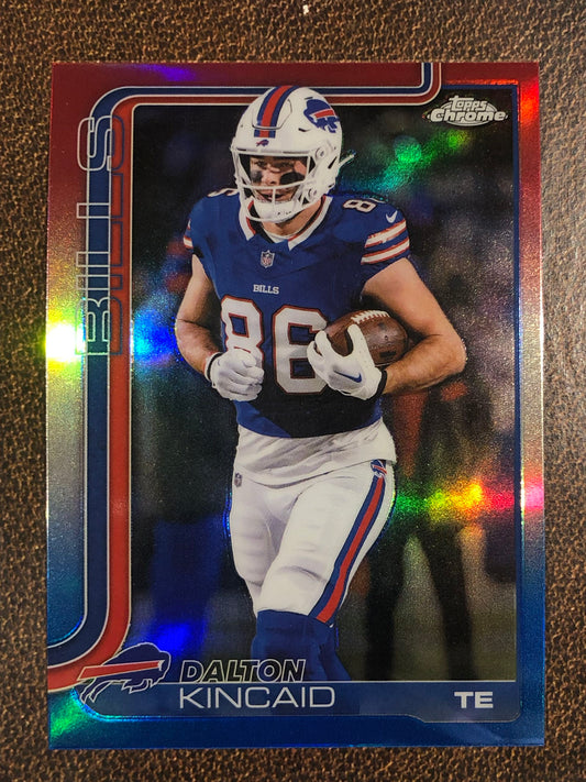 Dalton Kincaid - 2025 Topps Chrome - Red, White and Blue Refractor - Bills