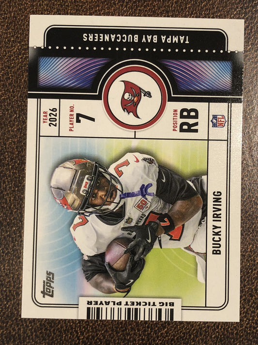 Bucky Irving - 2026 Topps Flagship - Big Ticket Player Insert - Buccaneers