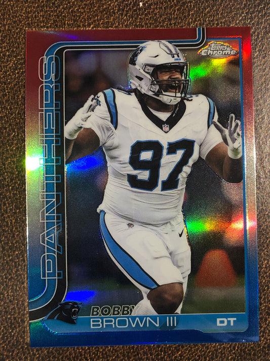 Bobby Brown III - 2025 Topps Chrome - Red, White and Blue Refractor - Panthers