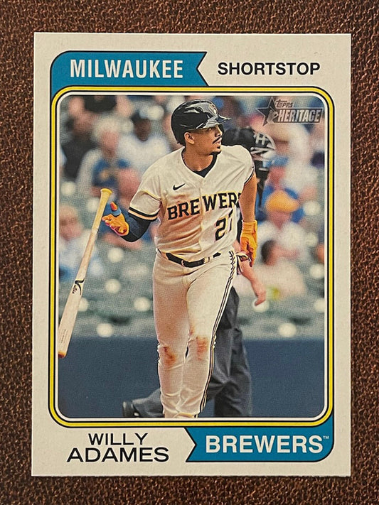 Willy Adames - 2023 Topps Heritage - Short Print - Brewers