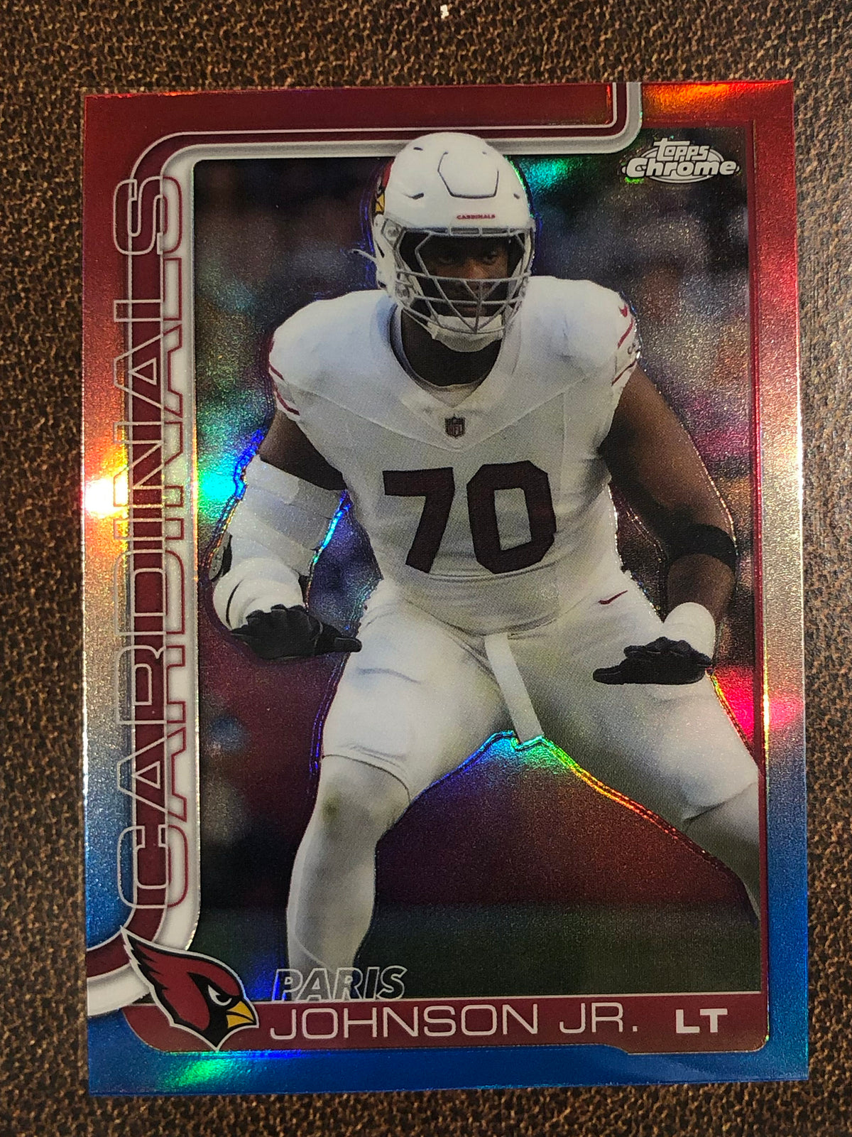 Paris Johnson Jr. - 2025 Topps Chrome - Red, White and Blue Refractor - Cardinals
