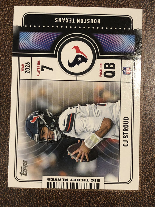 CJ Stroud - 2026 Topps Flagship - Big Ticket Player Insert - Texans