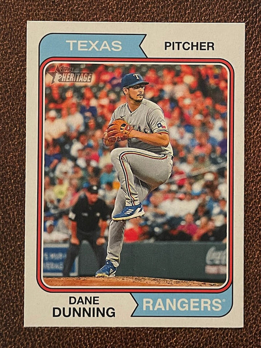 Dane Dunning - 2023 Topps Heritage - Short Print - Rangers