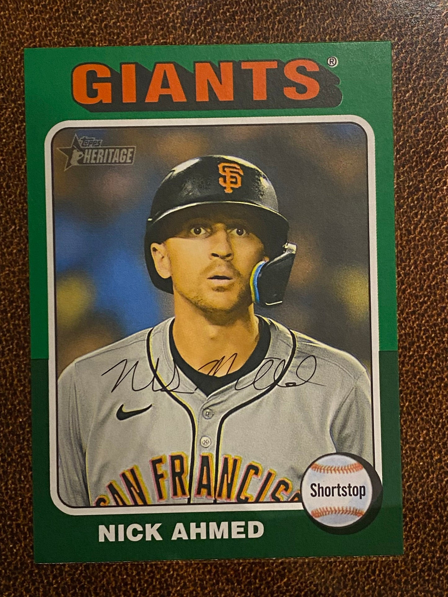 Nick Ahmed - 2024 Topps Heritage High Number - Green Border - Giants
