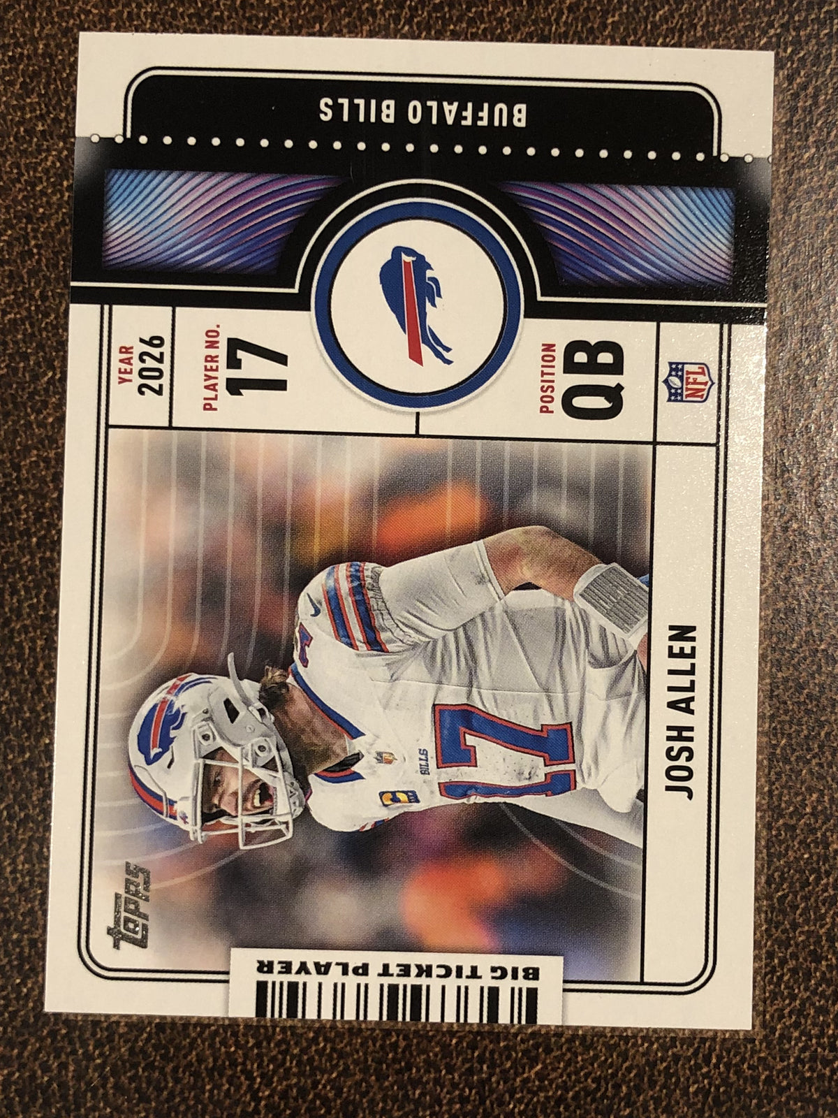 Josh Allen - 2026 Topps Flagship - Big Ticket Player Insert - Bills