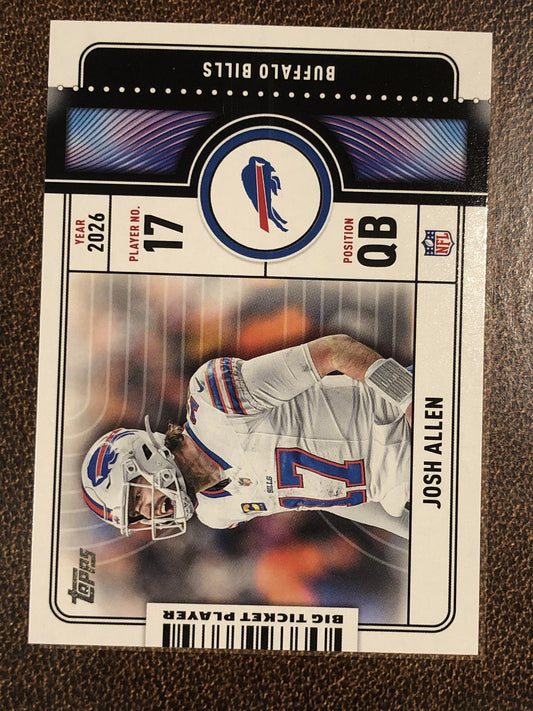 Josh Allen - 2026 Topps Flagship - Big Ticket Player Insert - Bills