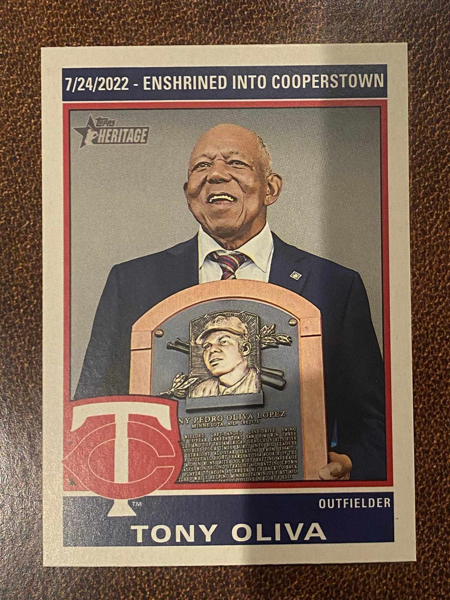 Tony Oliva - 2025 Topps Heritage High Number - 1976 Retires (#76-R15) - Twins