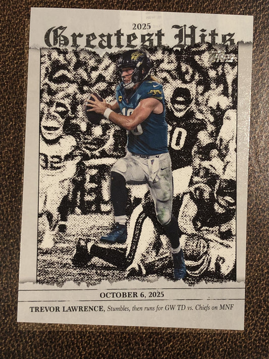 Trevor Lawrence - 2026 Topps Flagship - Greatest Hits Insert - Jaguars