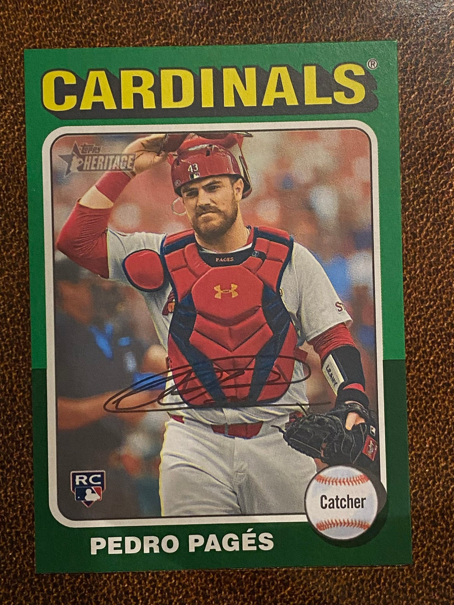 Pedro Pages - 2024 Topps Heritage High Number - Green Border - Cardinals