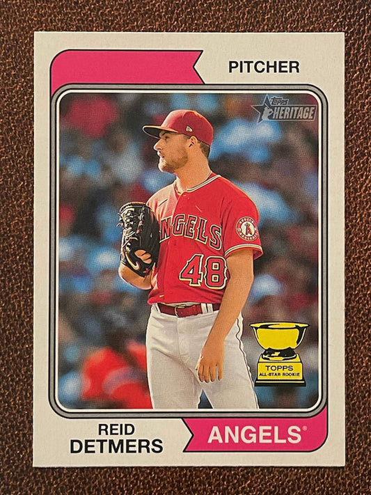 Reid Detmers - 2023 Topps Heritage - Short Print - Angels