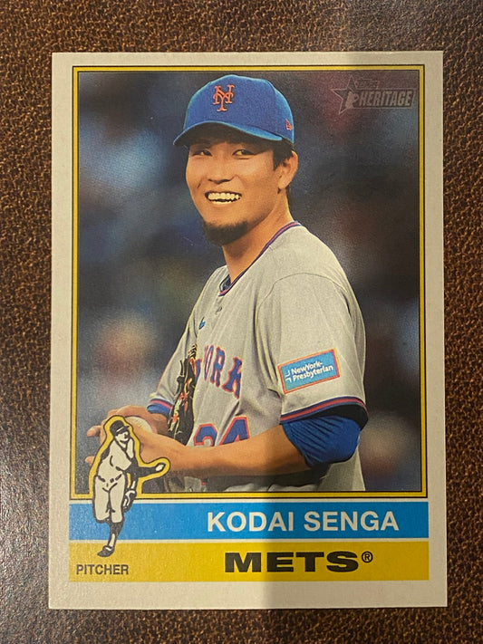 Kodai Senga - 2025 Topps Heritage High Number - Short Print - Mets