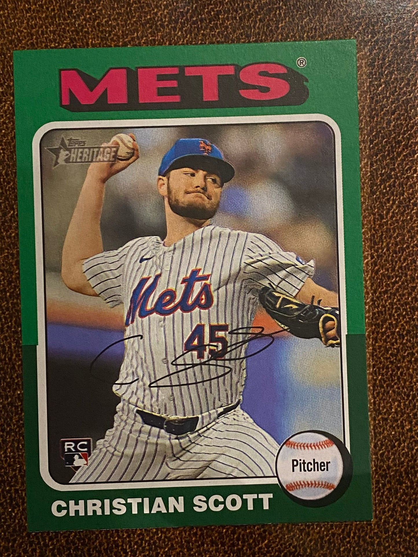 Christian Scott - 2024 Topps Heritage High Number - Green Border - Mets