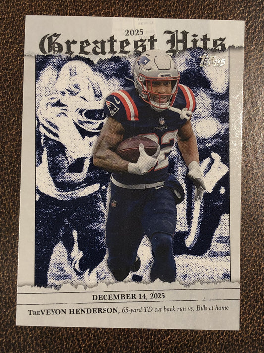 TreVeyon Henderson - 2026 Topps Flagship - Greatest Hits Insert - Patriots